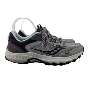 Saucony Trail Running Shoe Womens 8.5 Excursion TR 15 Purple Gray Lace Up S10668